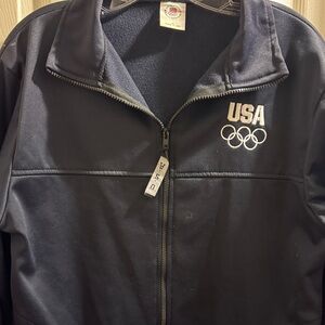 USA Olympic Black Jacket Vintage M